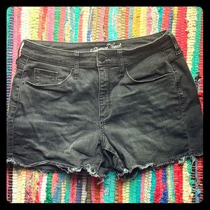 Black Cut Off Jean Shorts